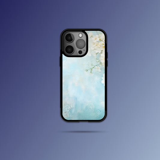 Blue Sakura WaterColour Iphone Case (print)